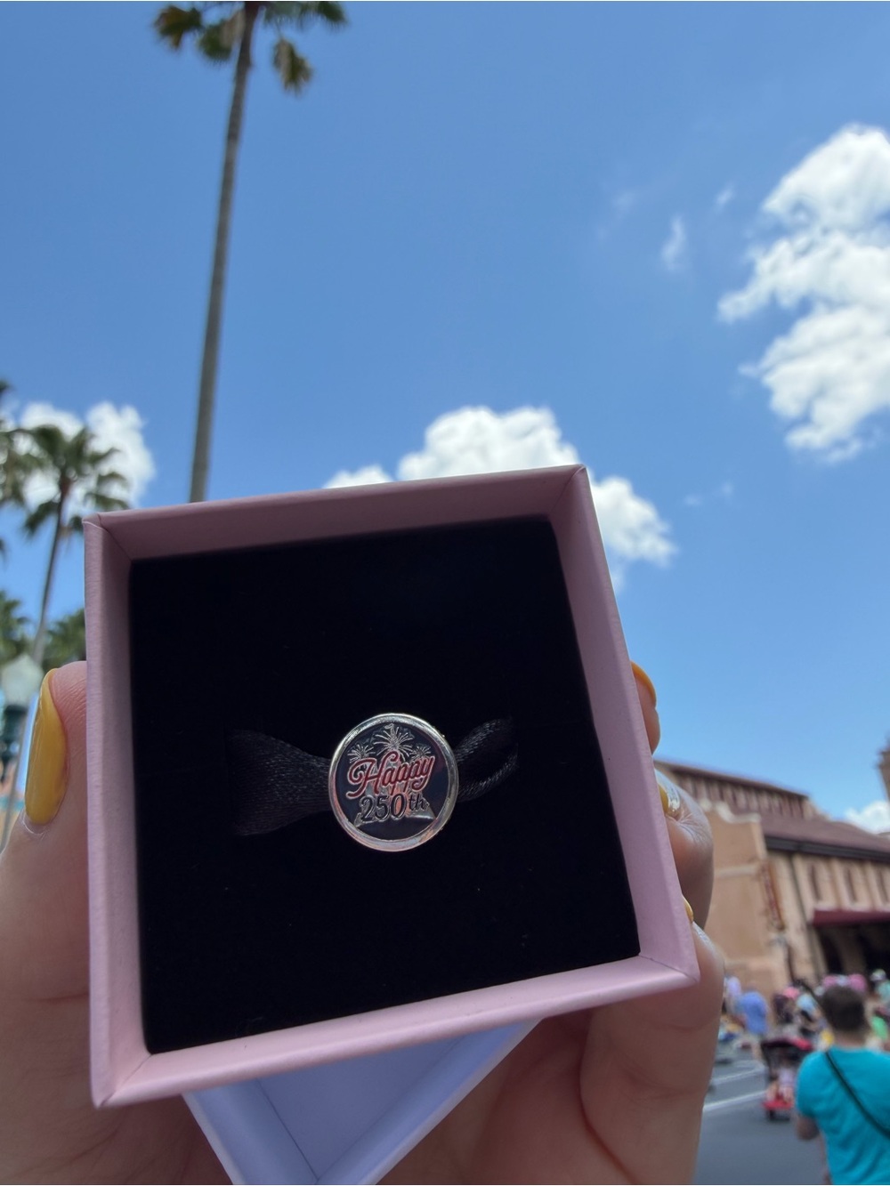 2026 Disney Parks Pandora 250th Independence Day USA Mickey Mouse Ear Charm New